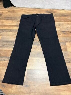 Refuse Black Straight Leg Pants Size 44 Stretch Casual Dress Pants Men’s
